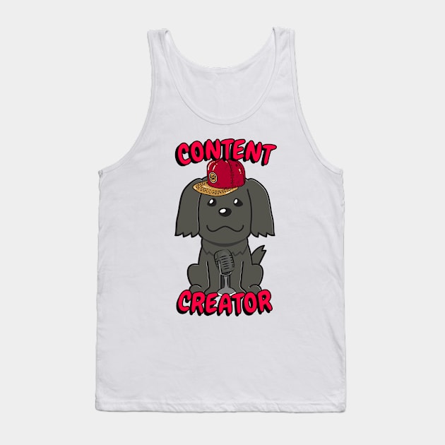 Cute black dog is a content creator Tank Top by Pet Station